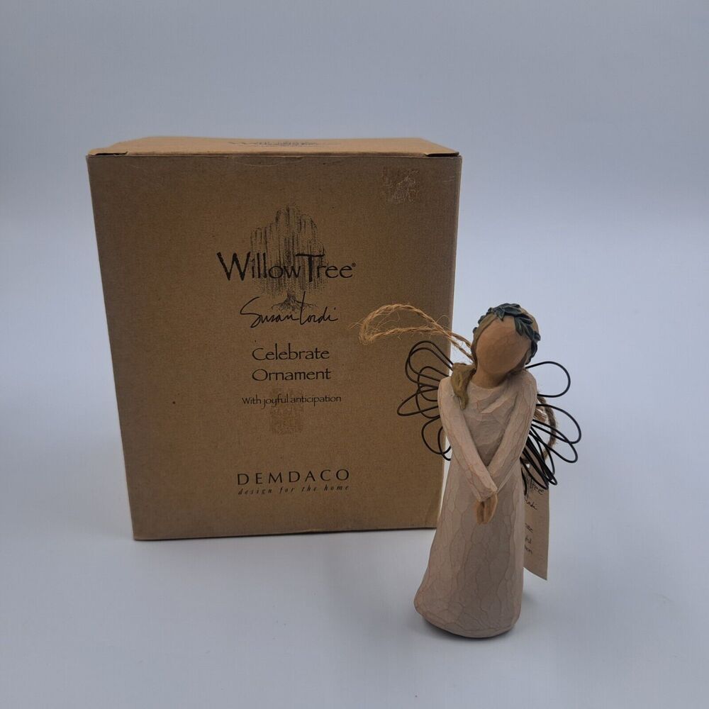 Willow Tree Angel Celebrate With Joyful Anticipation Ornament Figurine With Box
